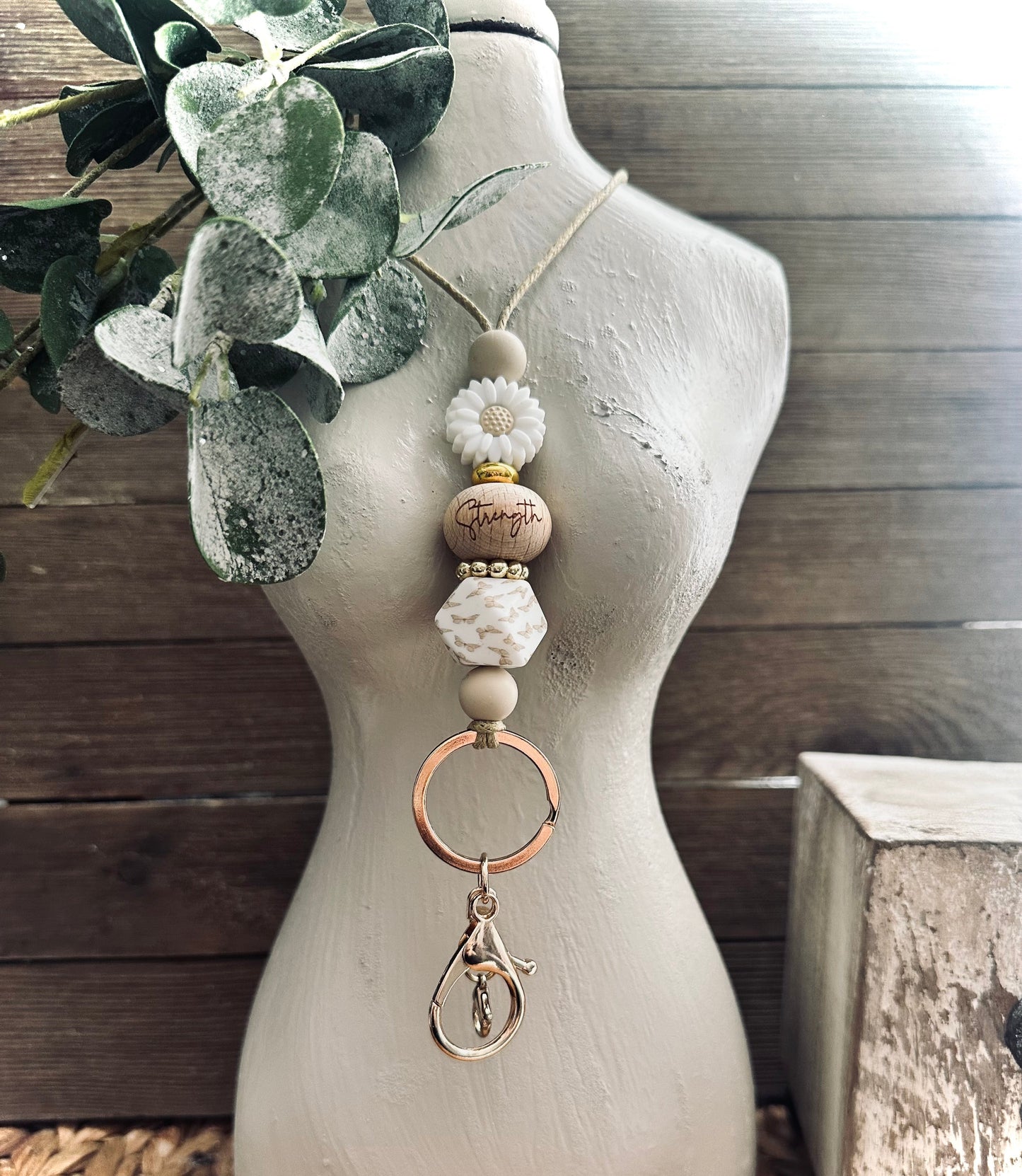 Strength Beaded Lanyard