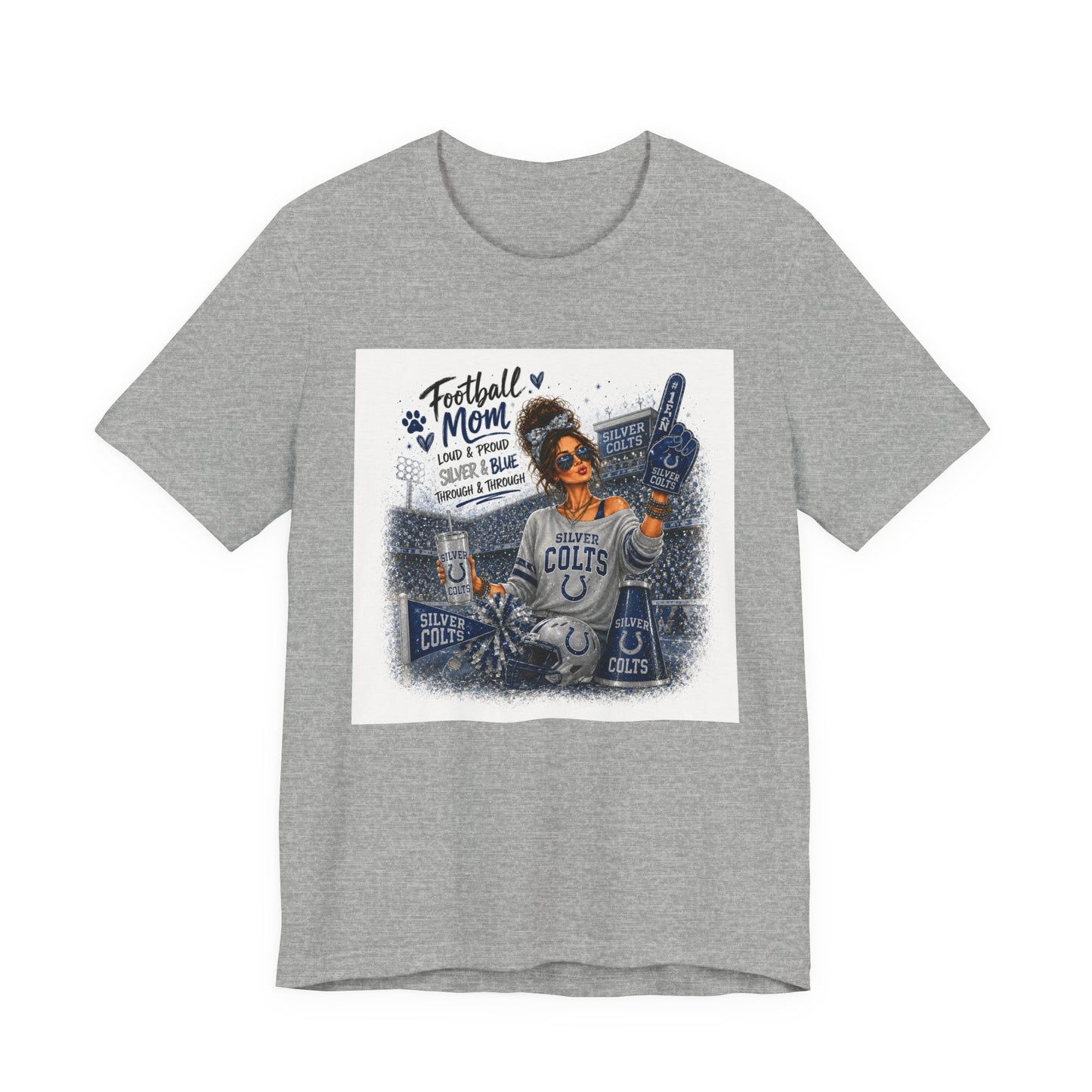 Football Mom Colts T-Shirt - Proud Mom Game Day Tee