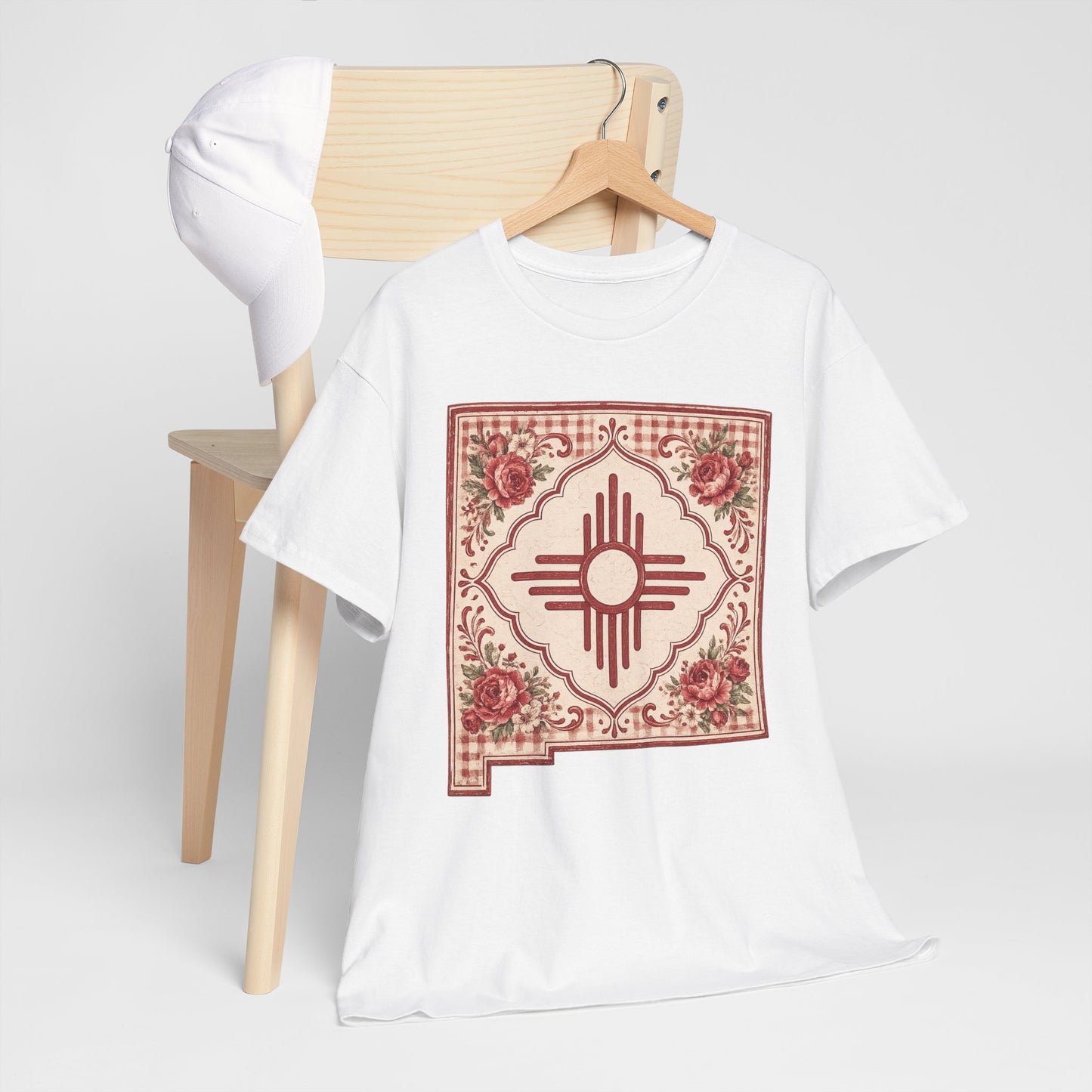 Zia Sun Tile Graphic Tee — Southwestern Boho Cotton T-Shirt