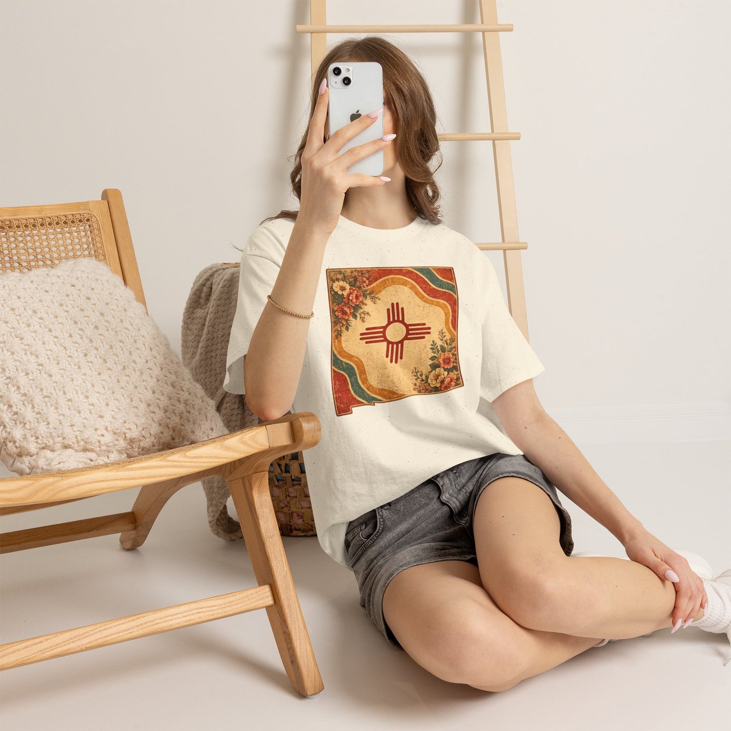 New Mexico Zia Retro Floral Tee