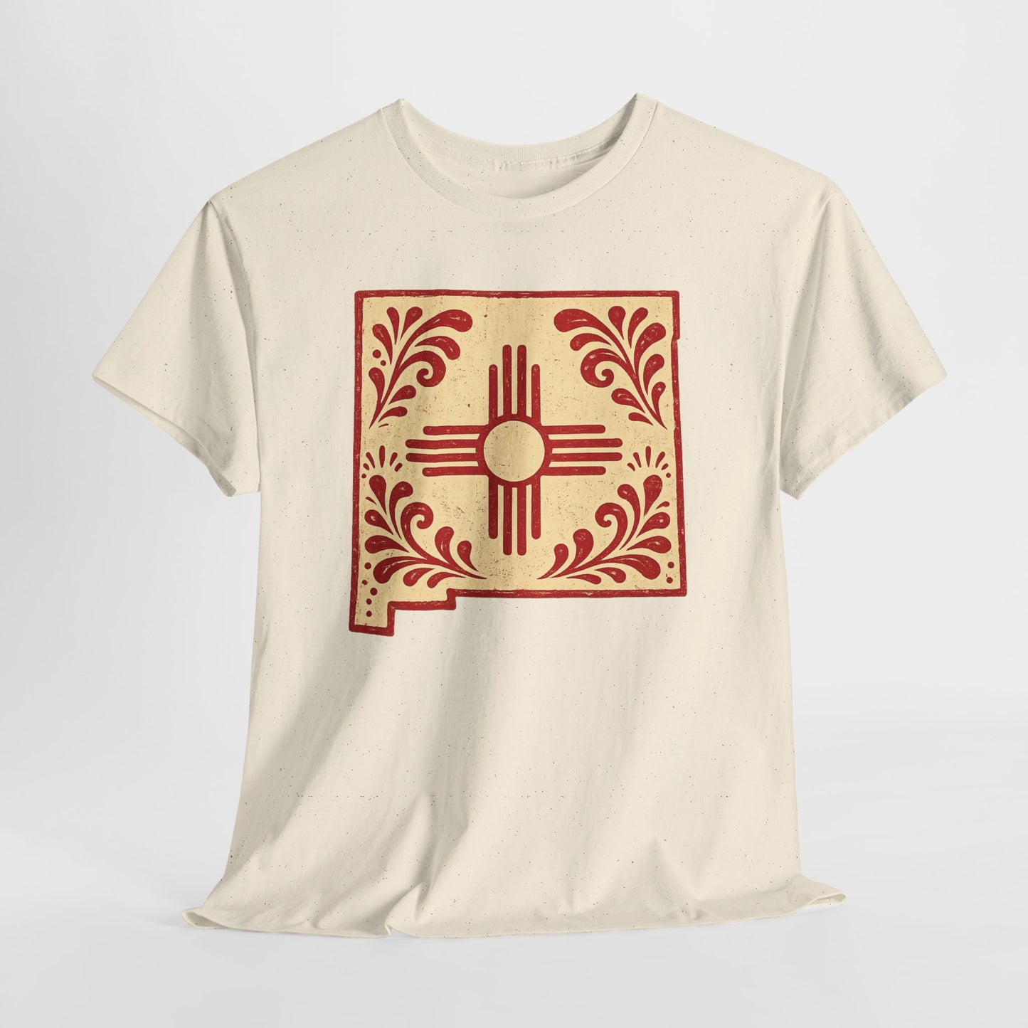 New Mexico Zia Tile T-Shirt — Southwestern Floral State Pride Tee