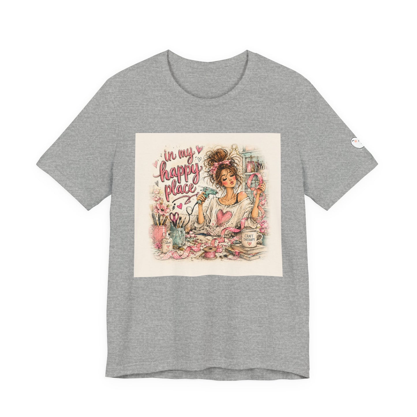 Happy Place Tee — Crafty Girl Self-Care Graphic T-Shirt
