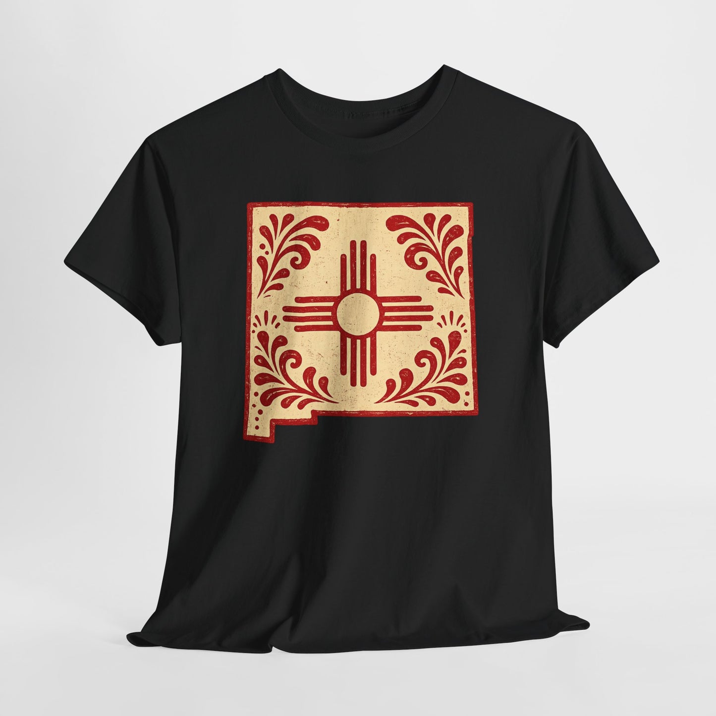 New Mexico Zia Tile T-Shirt — Southwestern Floral State Pride Tee