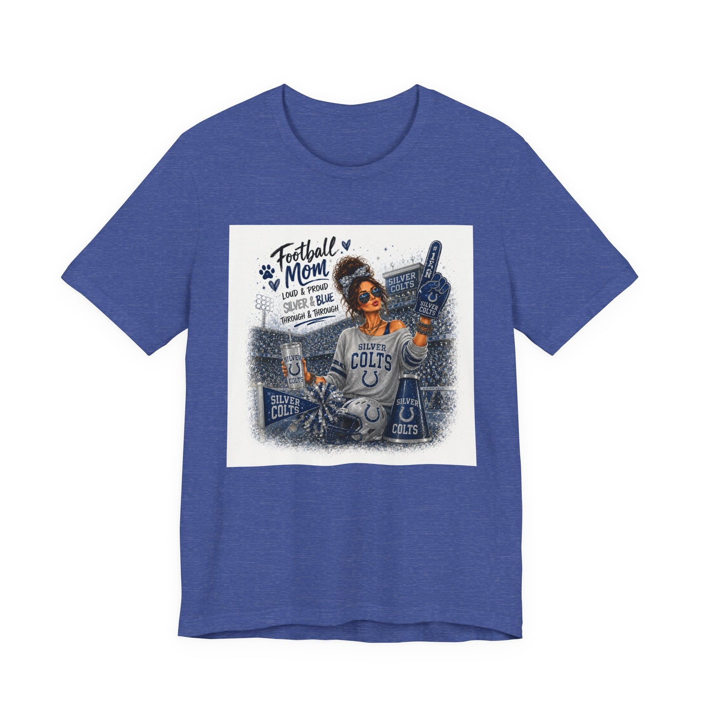 Football Mom Colts T-Shirt - Proud Mom Game Day Tee