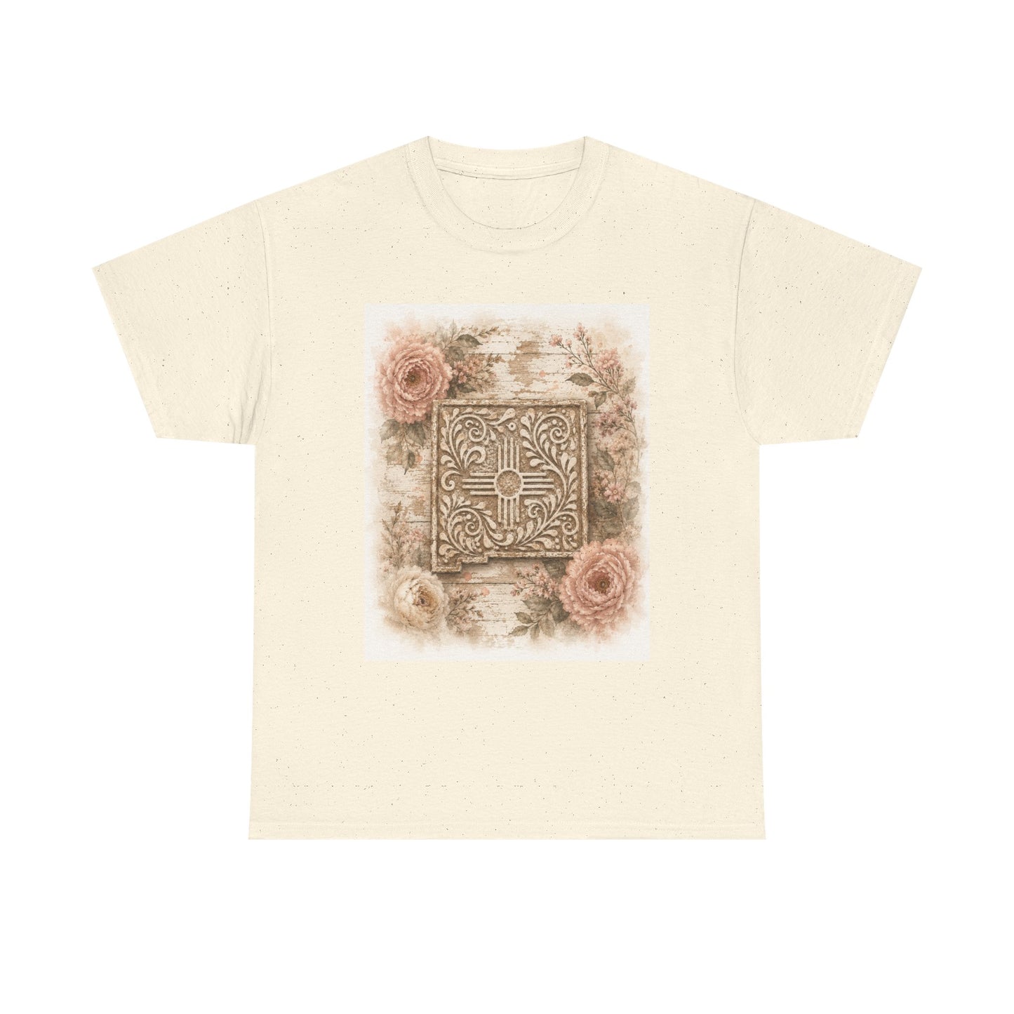 New Mexico Zia Pink Floral Tile Vintage Graphic Tee