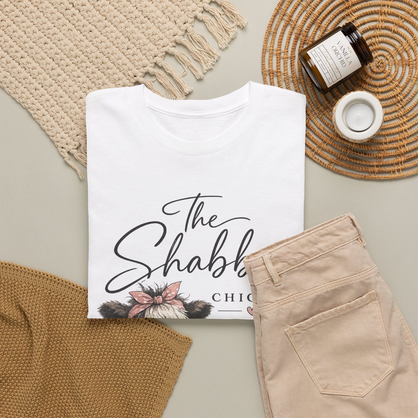 T-Shirt — “The Shabby Chicery Feeling Moo-dy” Cute Cow Graphic Tee