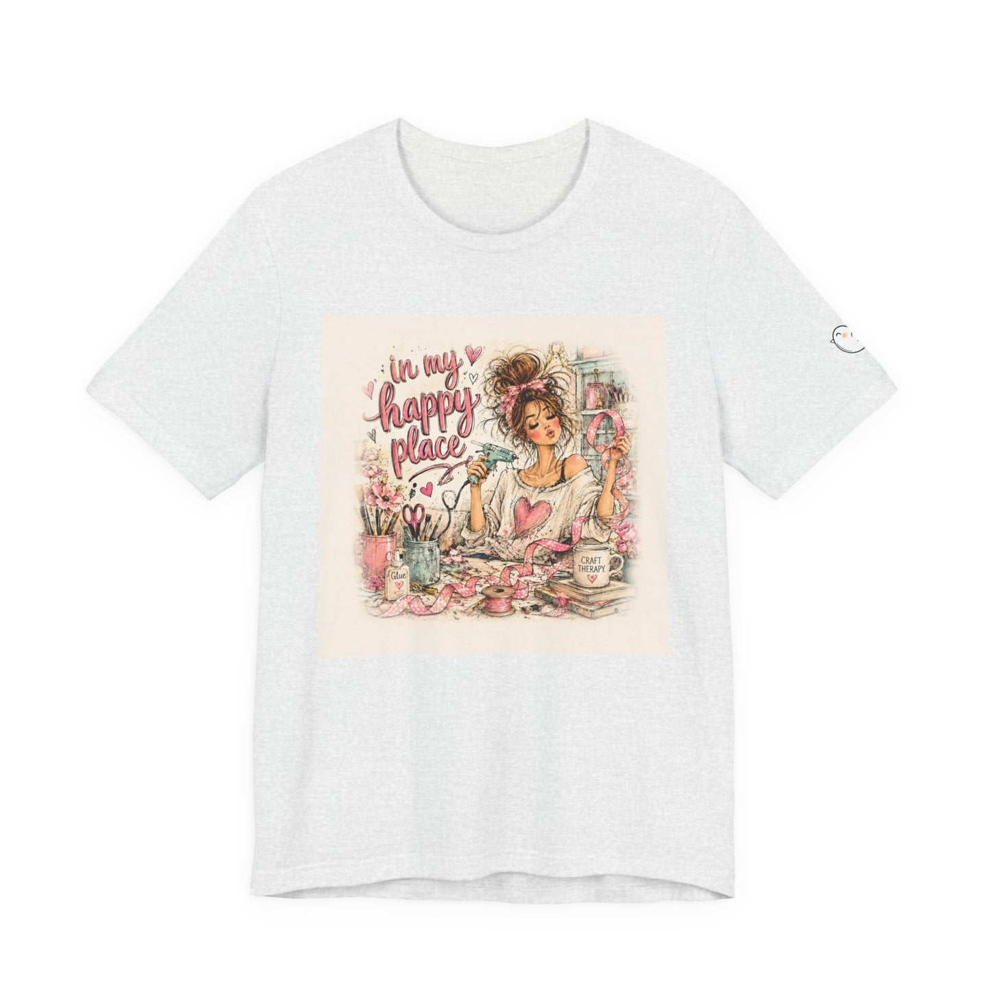Happy Place Tee — Crafty Girl Self-Care Graphic T-Shirt