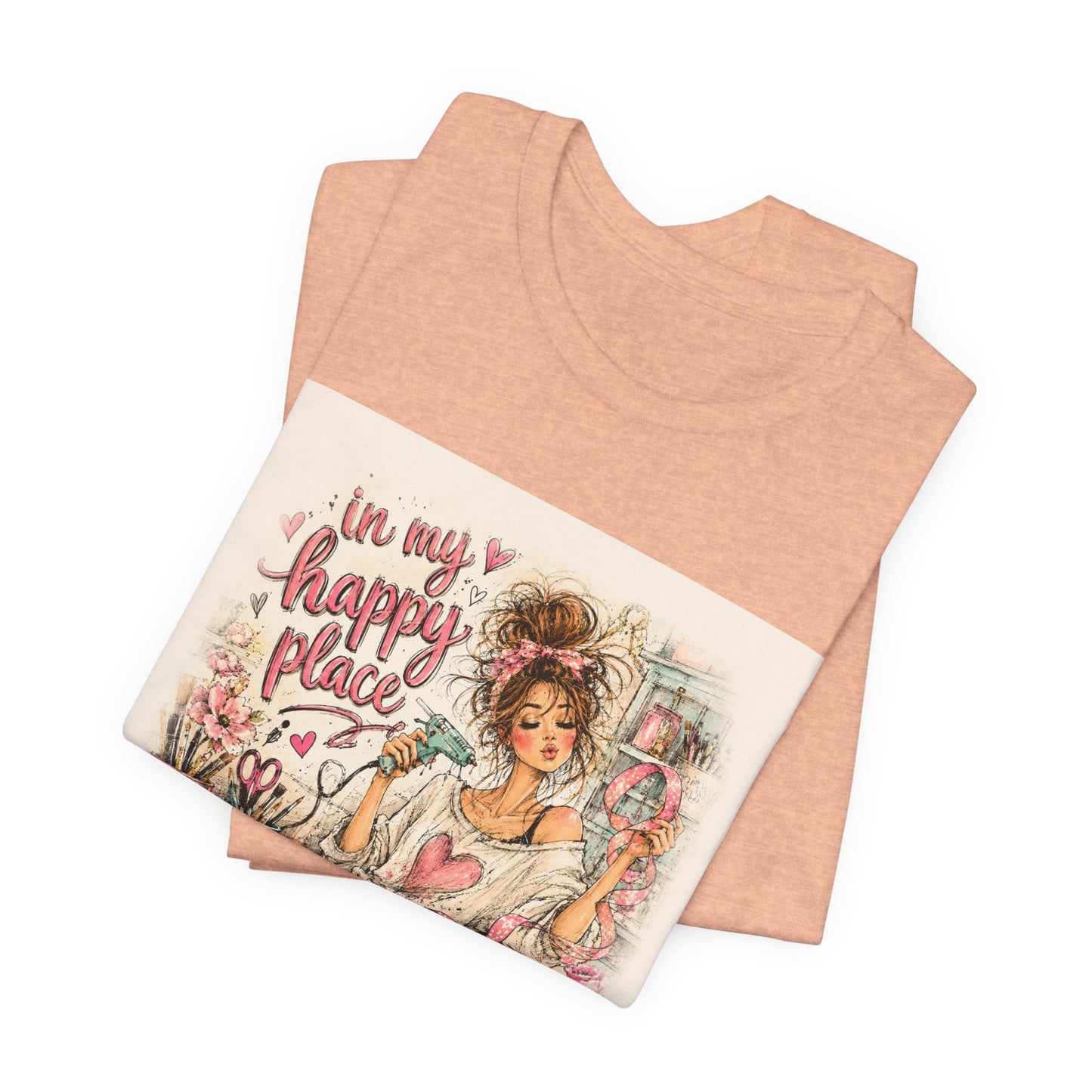 Happy Place Tee — Crafty Girl Self-Care Graphic T-Shirt
