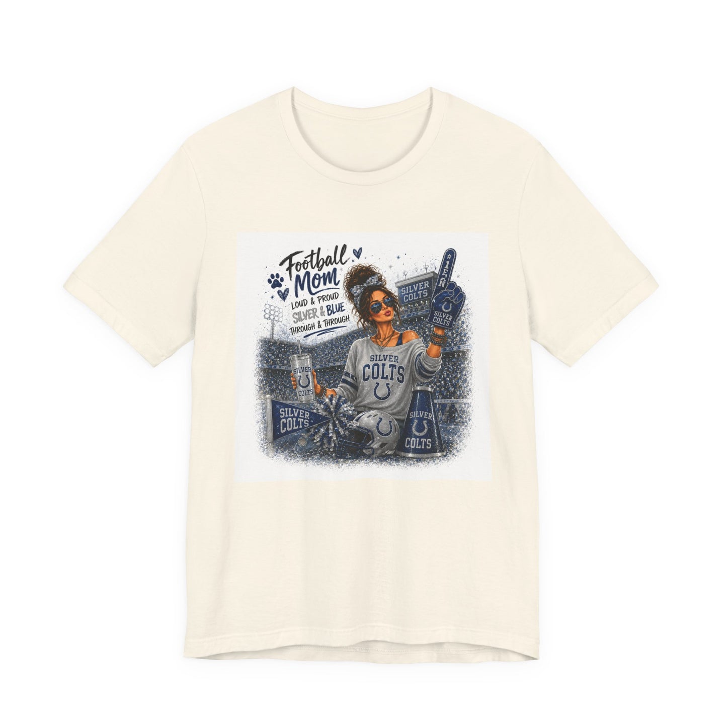Football Mom Colts T-Shirt - Proud Mom Game Day Tee