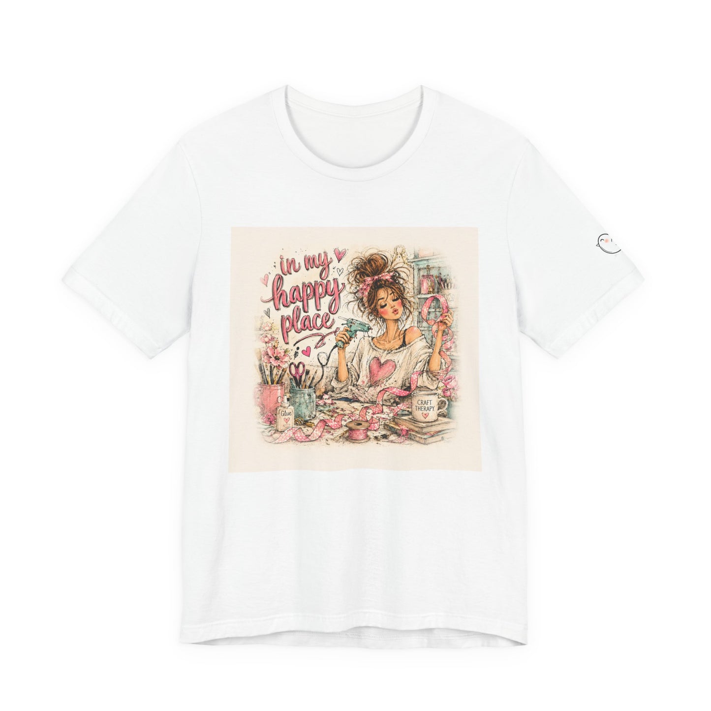 Happy Place Tee — Crafty Girl Self-Care Graphic T-Shirt