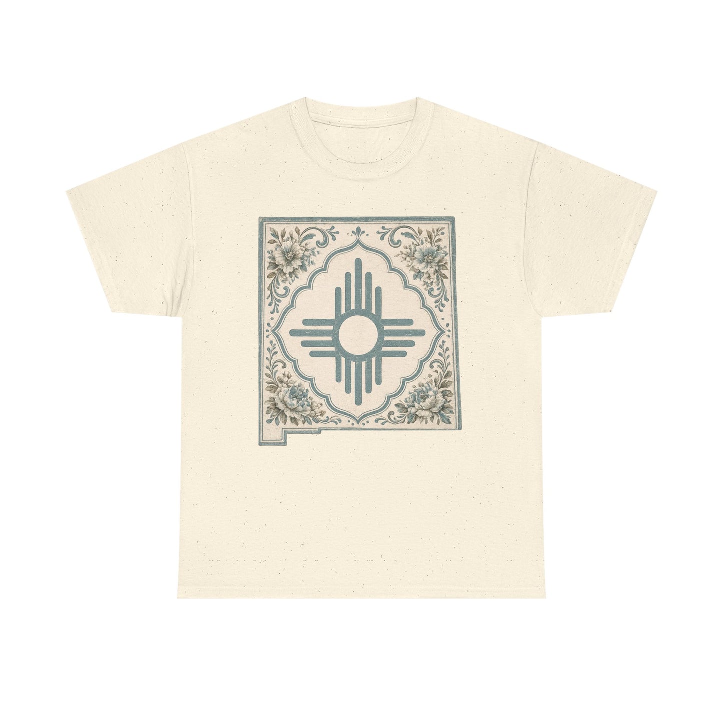 Zia Sun Tile Graphic Tee — Southwestern Boho Cotton T-Shirt