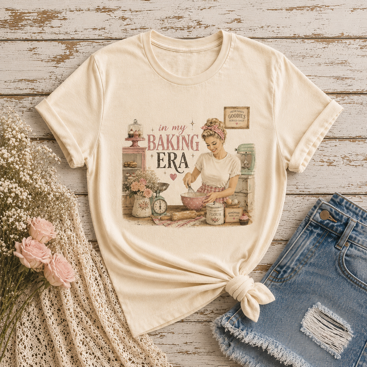 Baking Era T-Shirt – Vintage Retro Baker Graphic Tee