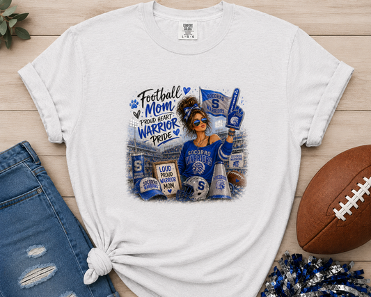 Football Mom T‑Shirt – Proud Warrior Pride Game Day Tee