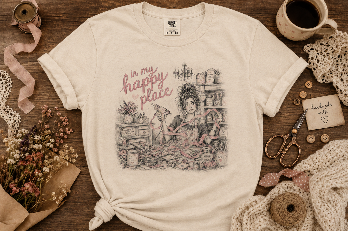 Crafty Girl Tee | In my Happy Place Tee