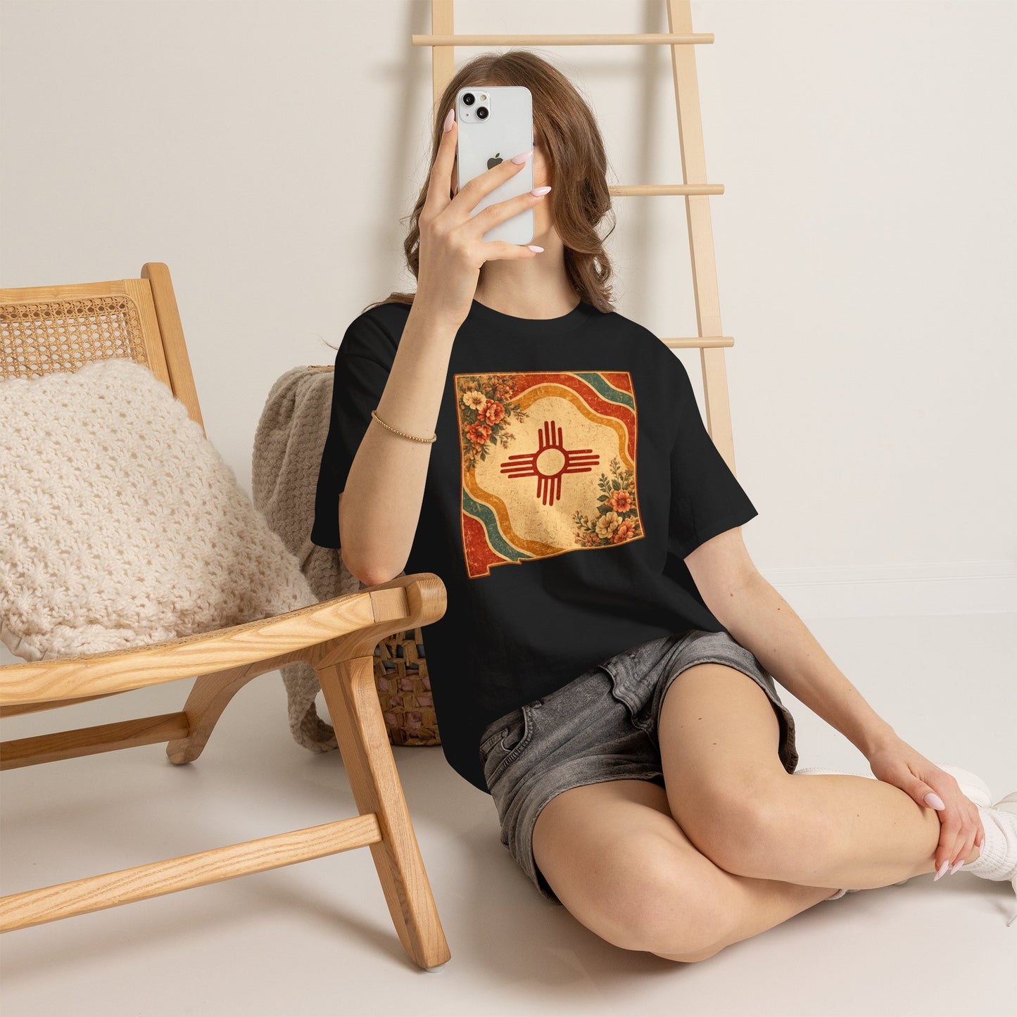 New Mexico Zia Retro Floral Tee
