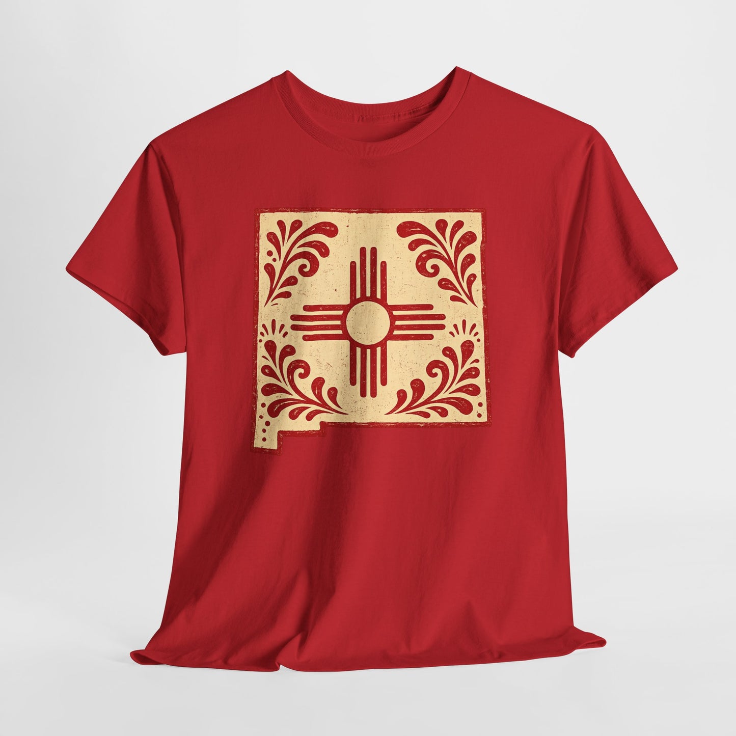 New Mexico Zia Tile T-Shirt — Southwestern Floral State Pride Tee