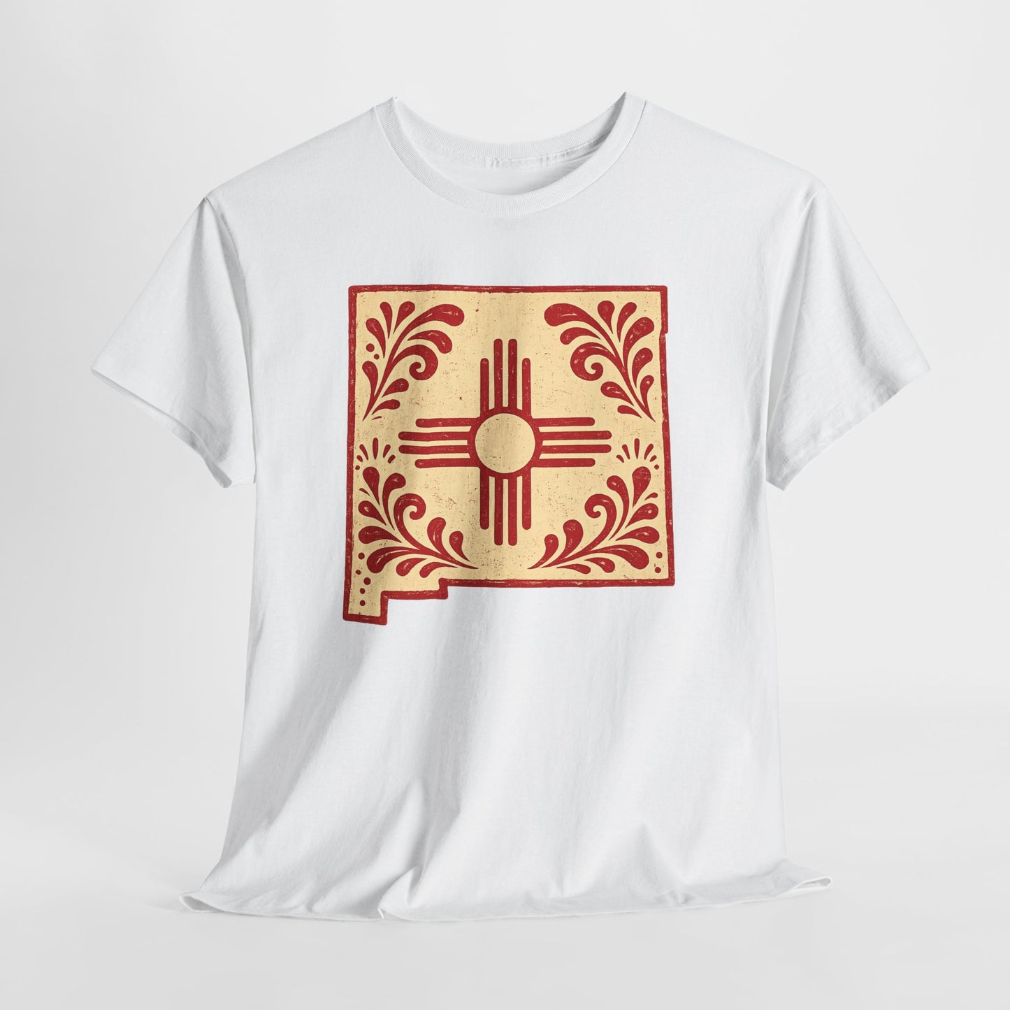 New Mexico Zia Tile T-Shirt — Southwestern Floral State Pride Tee