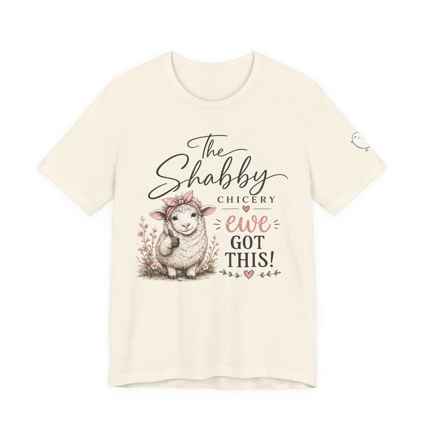 Shabby Chic “Ewe Got This!” Tee — Cute Floral Sheep Graphic T-Shirt