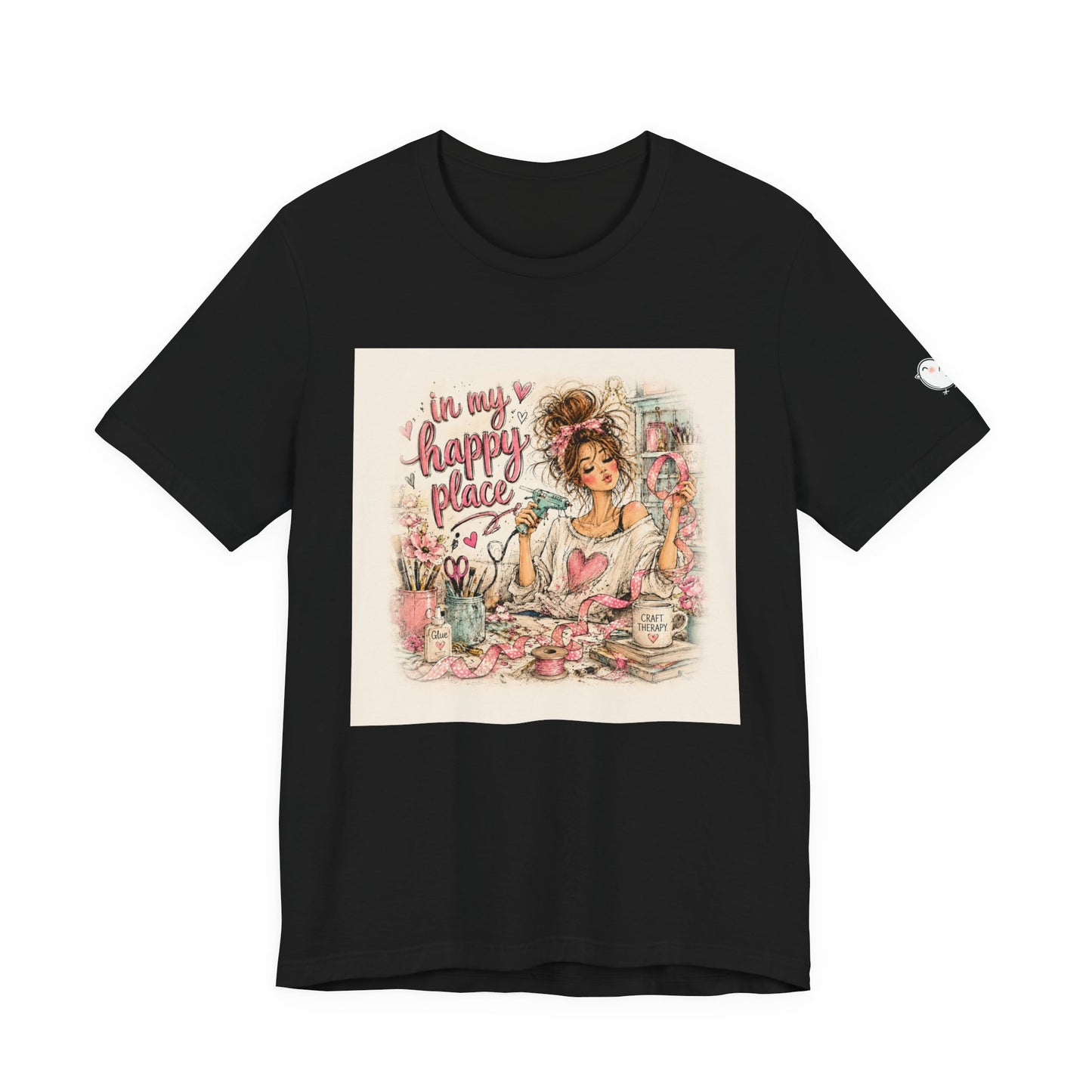 Happy Place Tee — Crafty Girl Self-Care Graphic T-Shirt