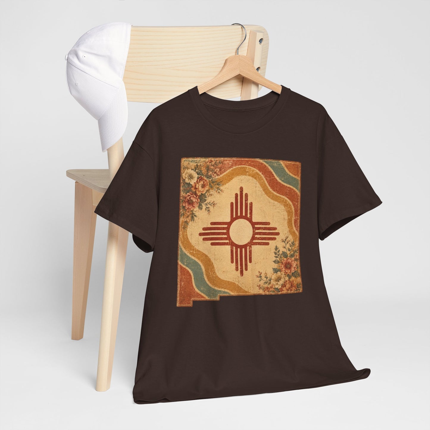 Southwest Zia Symbol Tee — Vintage Floral Desert Graphic T-Shirt