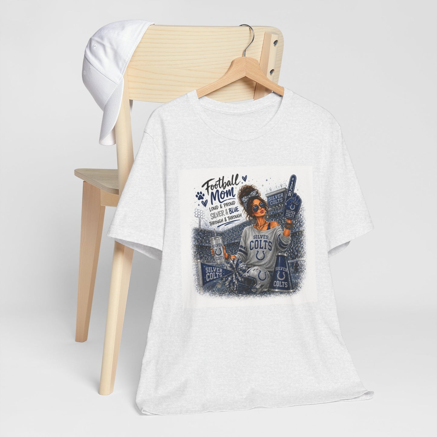 Football Mom Colts T-Shirt - Proud Mom Game Day Tee