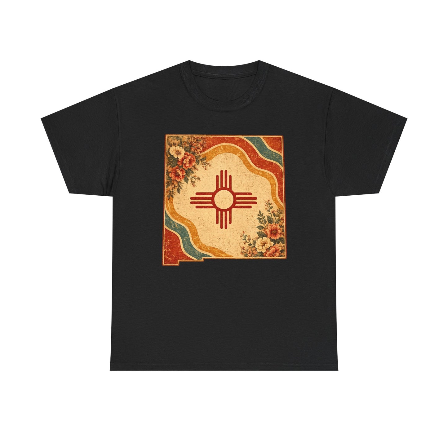New Mexico Zia Retro Floral Tee