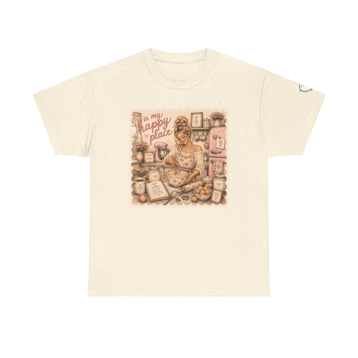Kitchen Cozy T‑Shirt — "This Is My Happy Place" Baking Vintage Graphic Tee