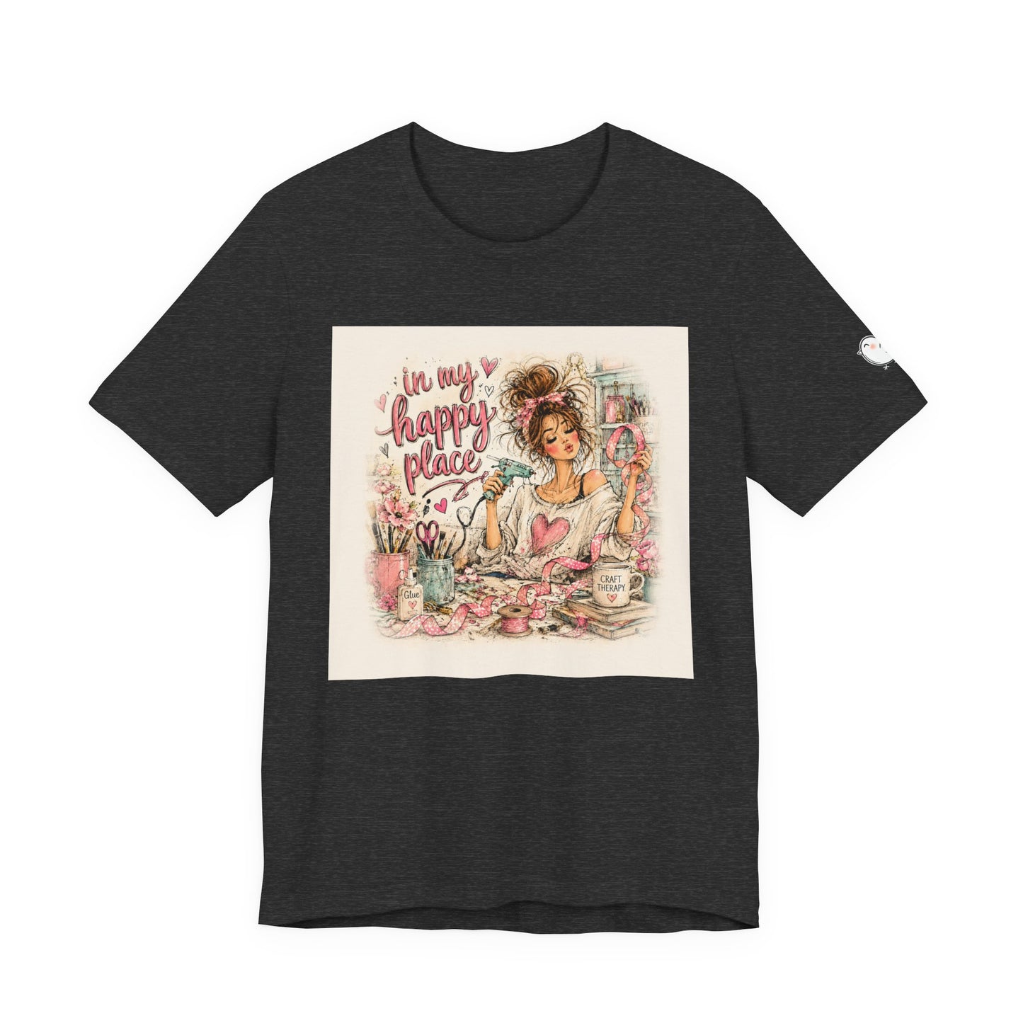 Happy Place Tee — Crafty Girl Self-Care Graphic T-Shirt