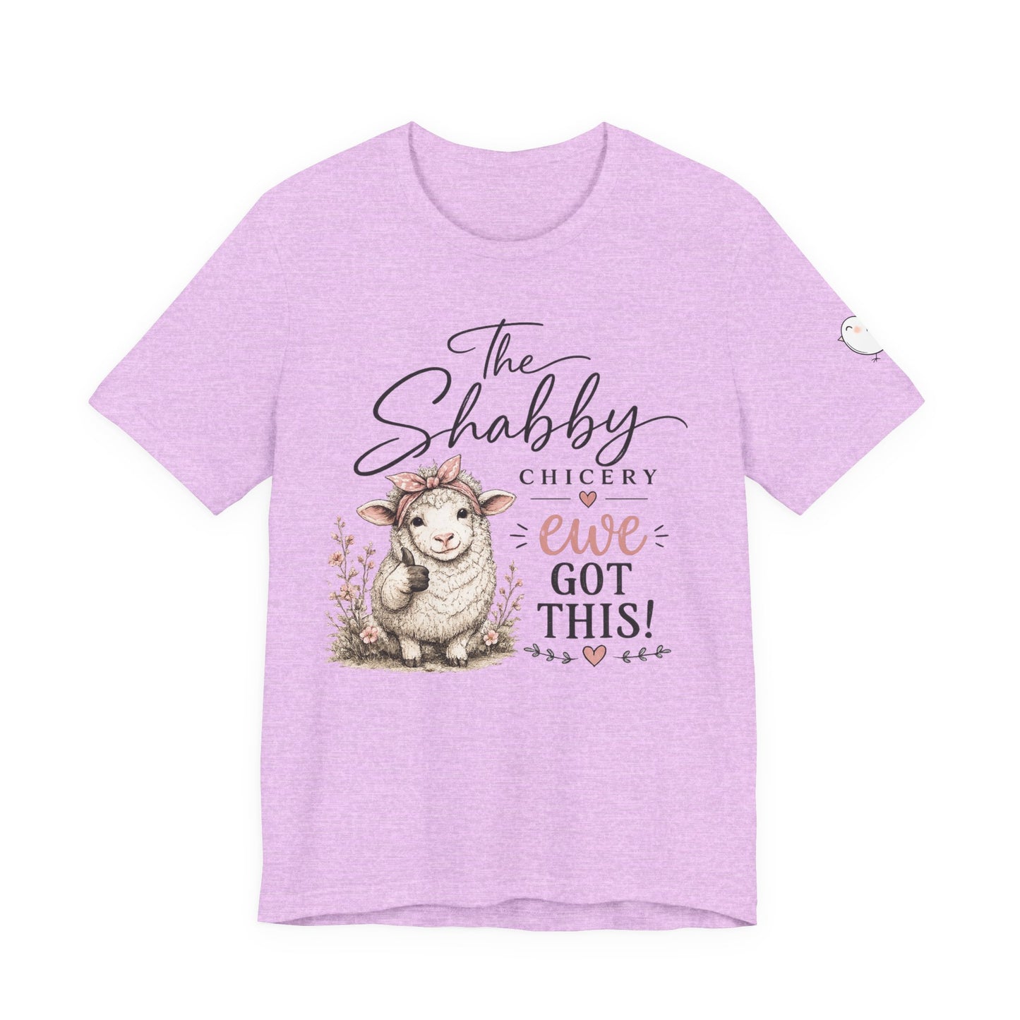 Shabby Chic “Ewe Got This!” Tee — Cute Floral Sheep Graphic T-Shirt
