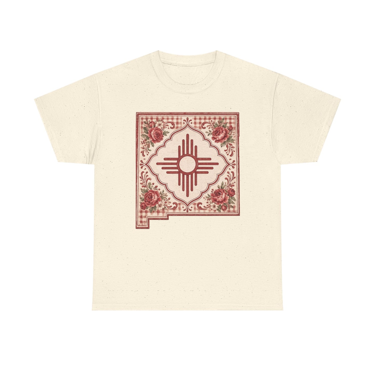 Zia Sun Tile Graphic Tee — Southwestern Boho Cotton T-Shirt