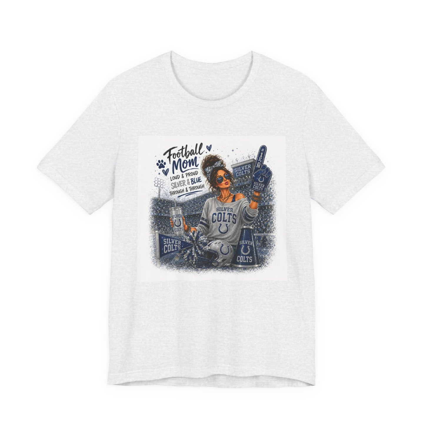 Football Mom Colts T-Shirt - Proud Mom Game Day Tee