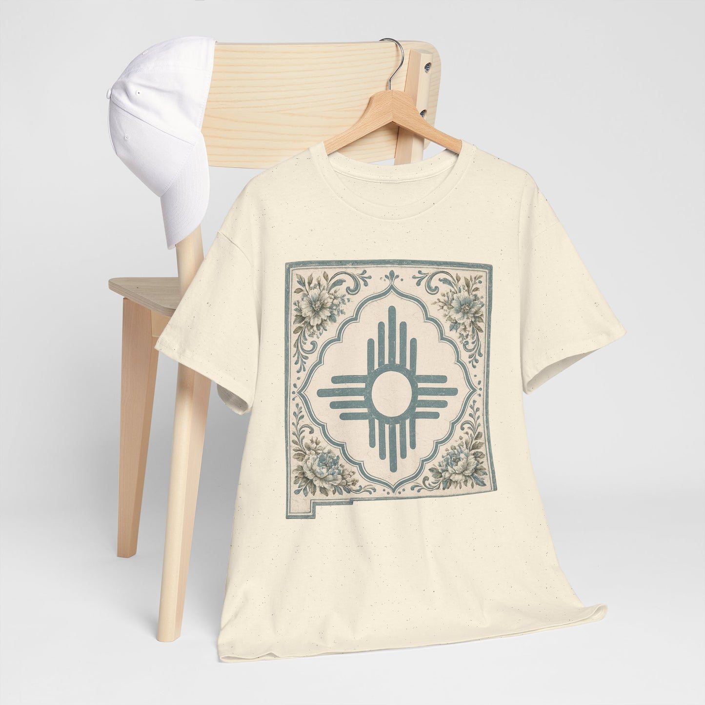 Zia Sun Tile Graphic Tee — Southwestern Boho Cotton T-Shirt