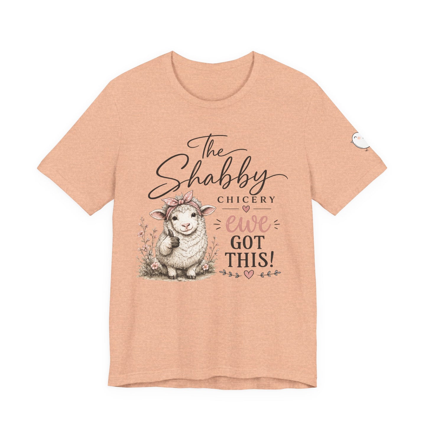 Shabby Chic “Ewe Got This!” Tee — Cute Floral Sheep Graphic T-Shirt
