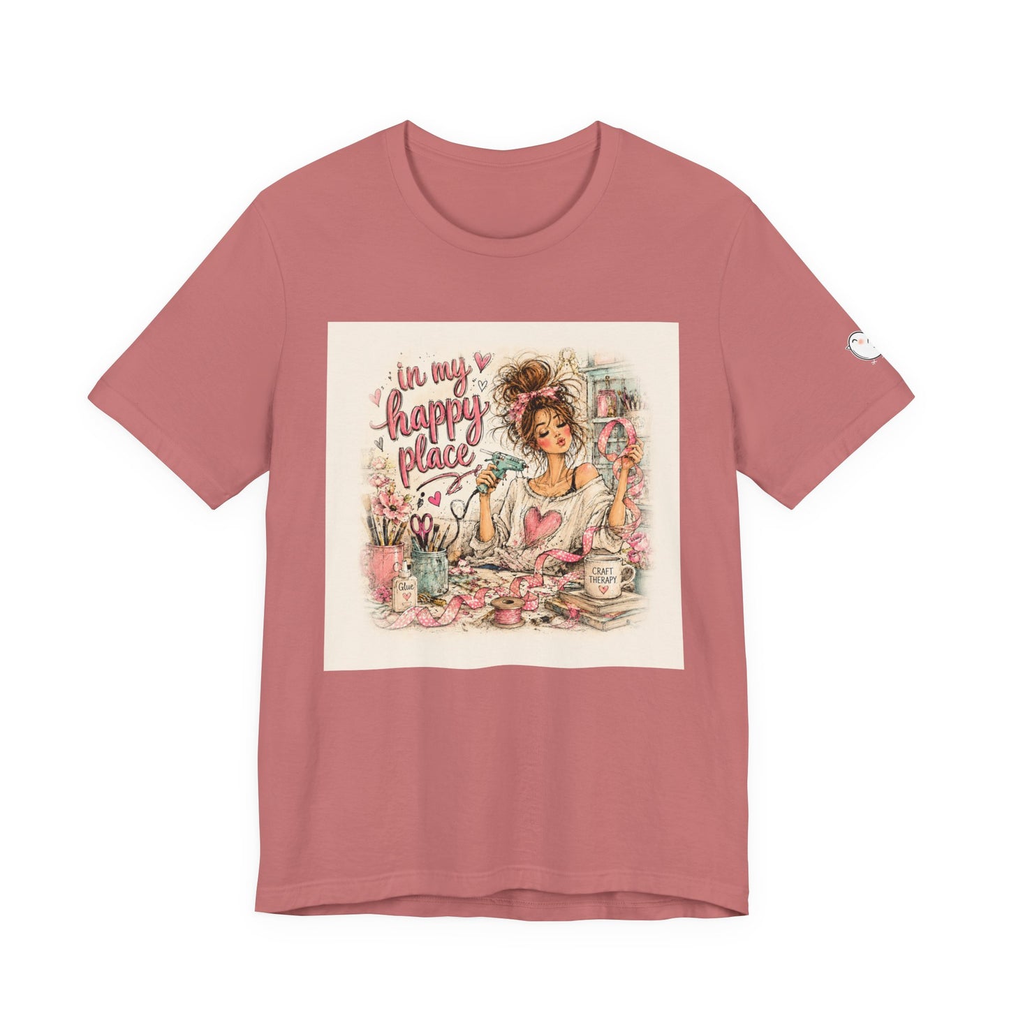 Happy Place Tee — Crafty Girl Self-Care Graphic T-Shirt