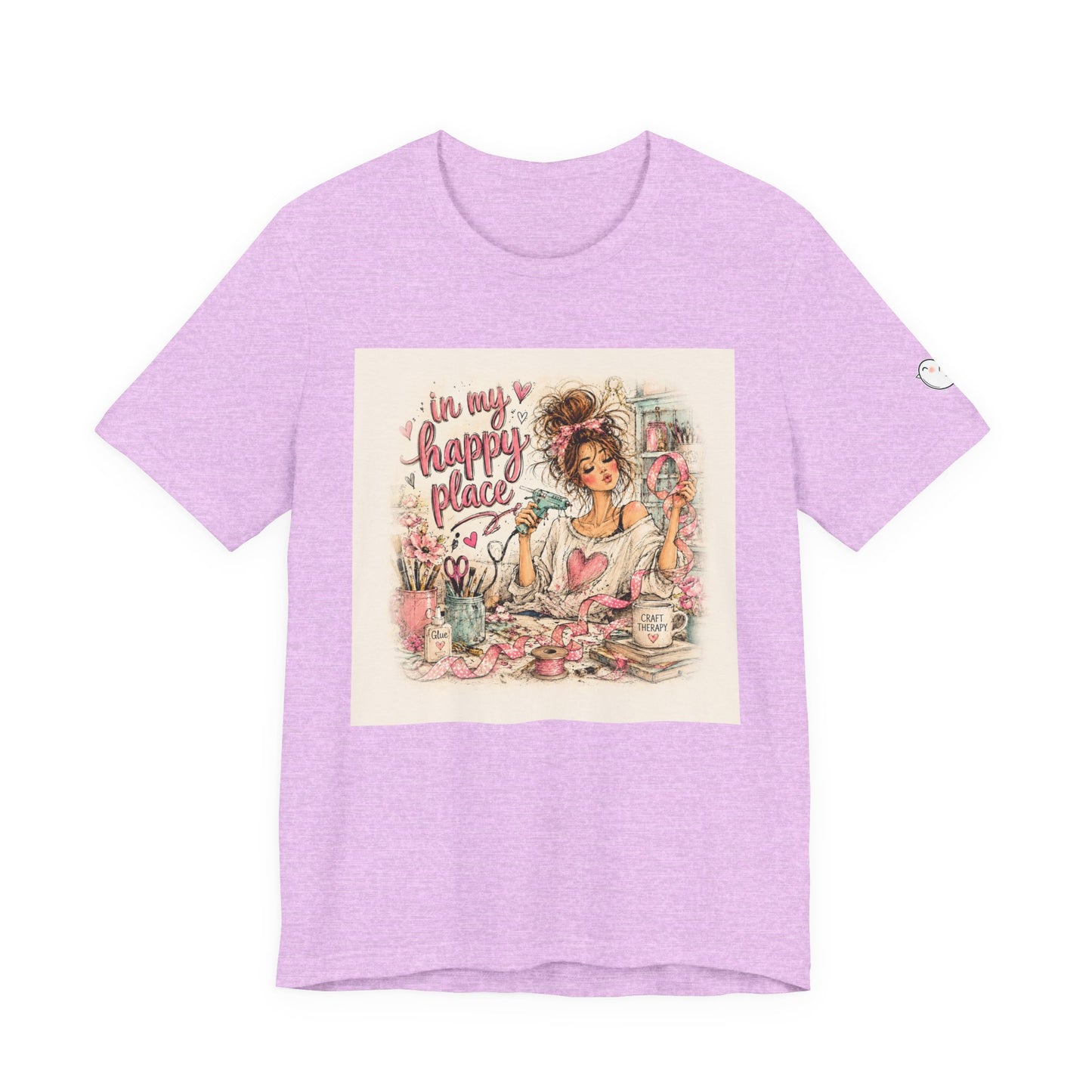 Happy Place Tee — Crafty Girl Self-Care Graphic T-Shirt
