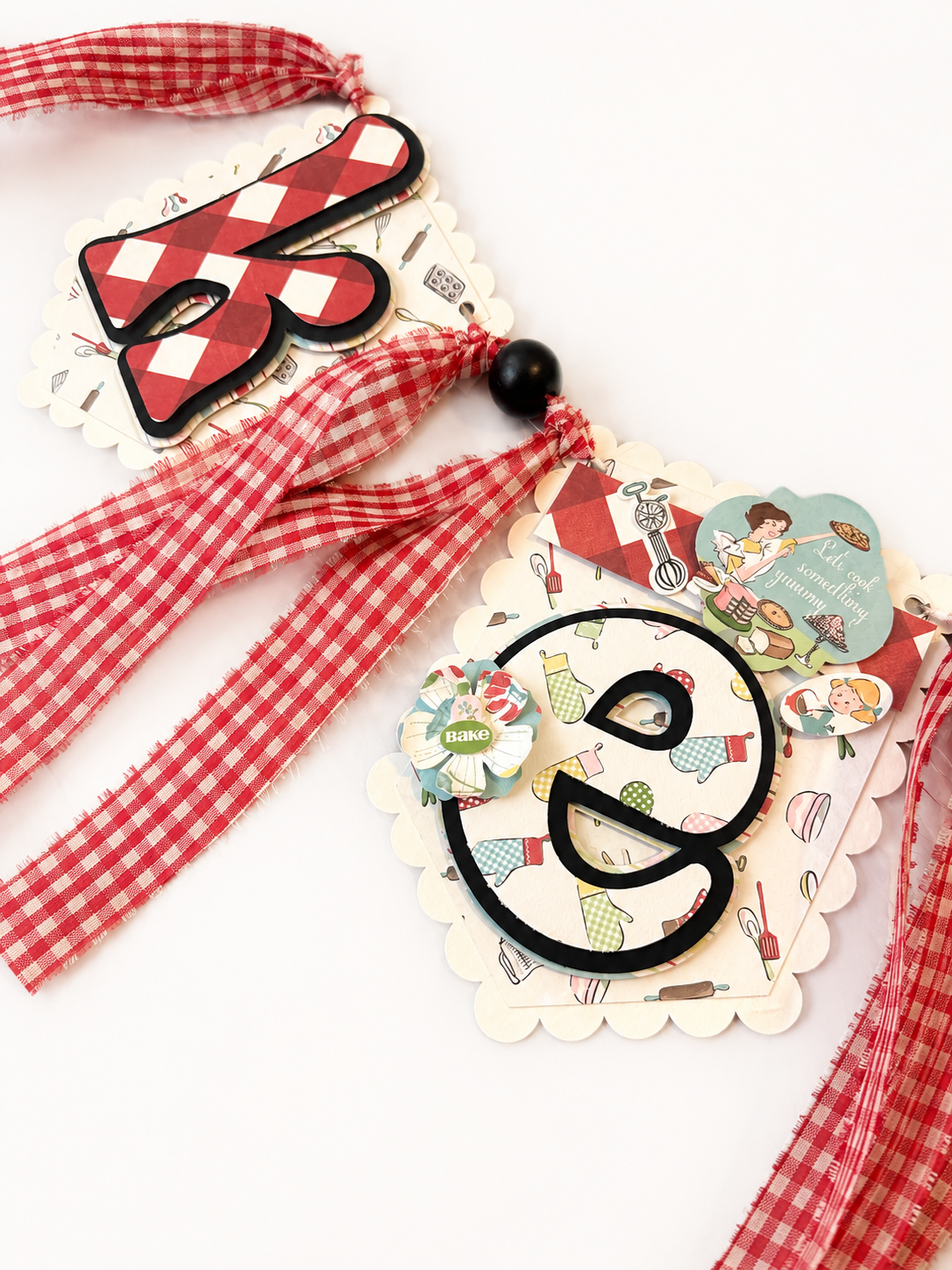 Retro Cake Handmade Ribbon Banner | Cake Table decor