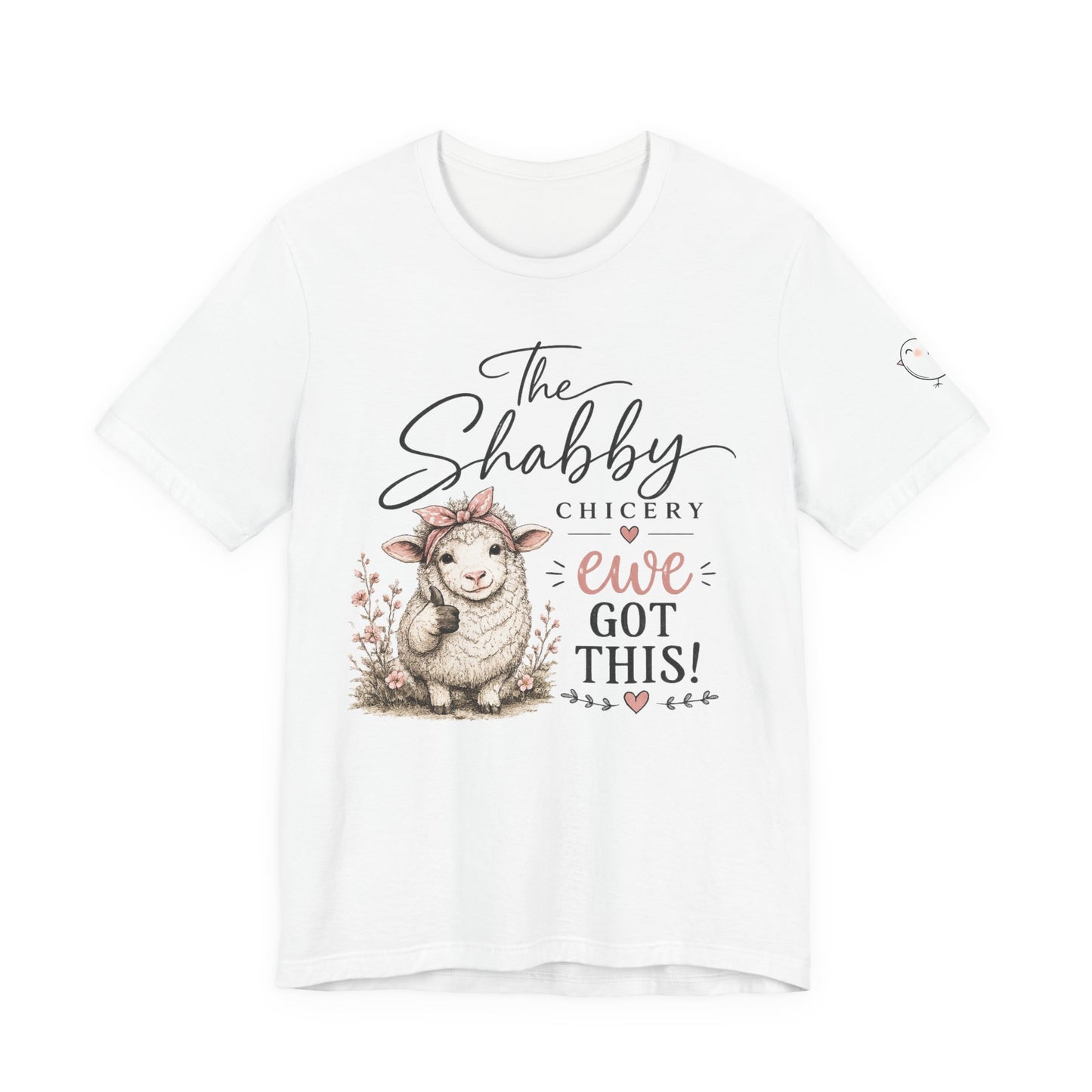 Shabby Chic “Ewe Got This!” Tee — Cute Floral Sheep Graphic T-Shirt