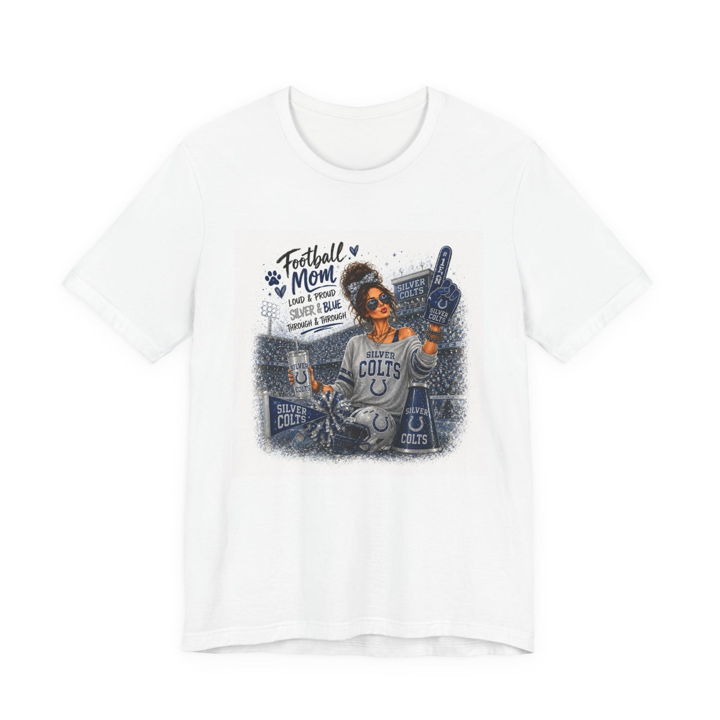 Football Mom Colts T-Shirt - Proud Mom Game Day Tee