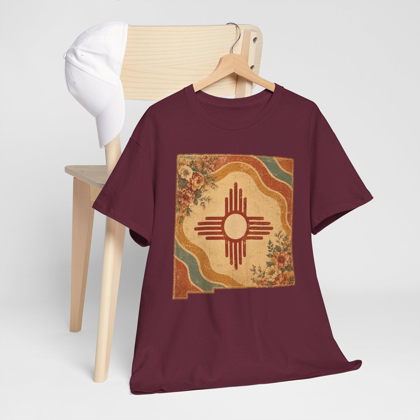 Southwest Zia Symbol Tee — Vintage Floral Desert Graphic T-Shirt