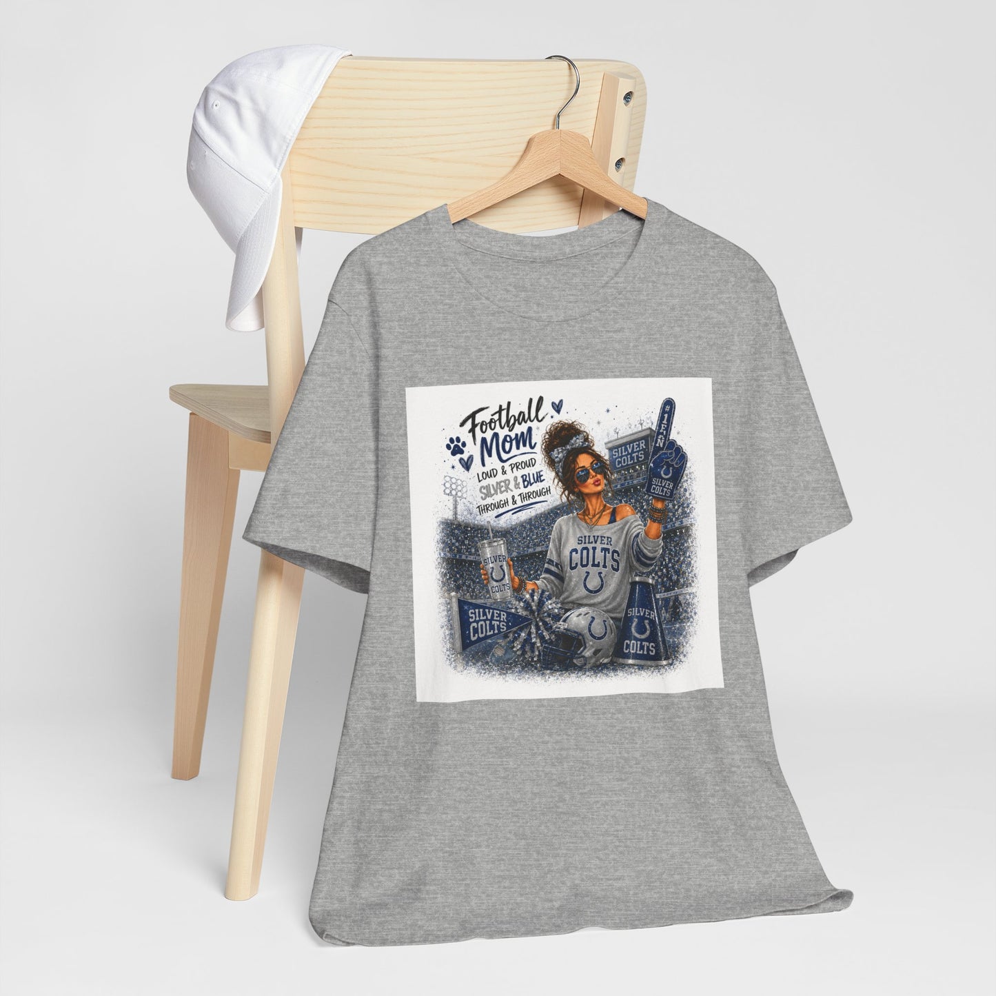 Football Mom Colts T-Shirt - Proud Mom Game Day Tee