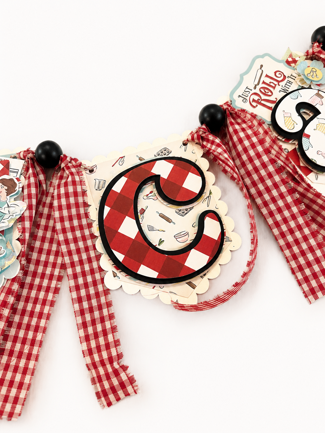 Retro Cake Handmade Ribbon Banner | Cake Table decor