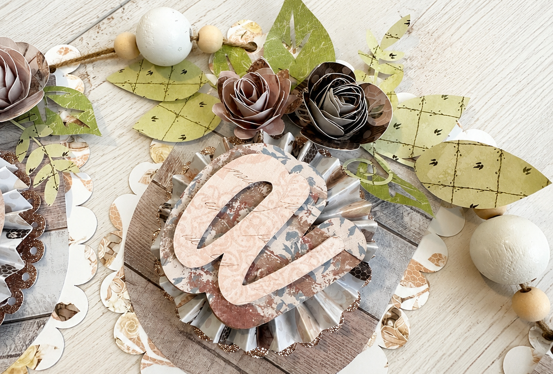 Shabby Chic Handmade Ribbon Banner